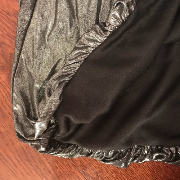 Tampa Dresses Metallic Silver Babydoll Mini Dress Poshmark